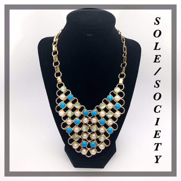 SOLE/SOCIETY SEMI-PRECIOUS STATEMENT NECKLACE